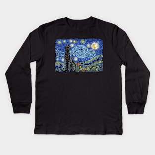 The_Kitty_Night Kids Long Sleeve T-Shirt